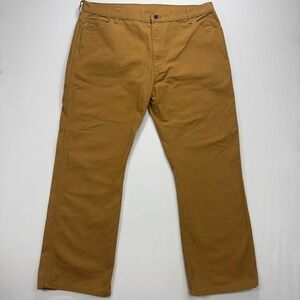 Dickies Relaxed Fit Duck Carpenter Pants Brown Canvas Workwear Men's 38x30